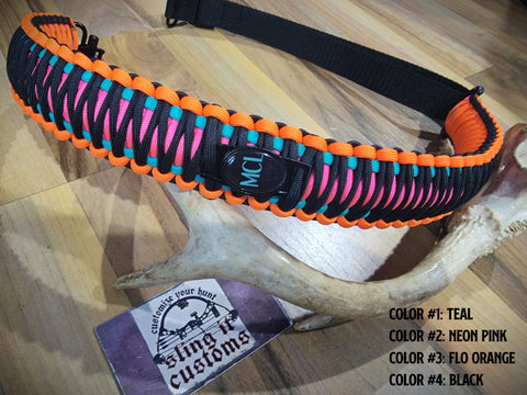 Adjustable Gun Sling - Double Cobra Weave with Custom Charms