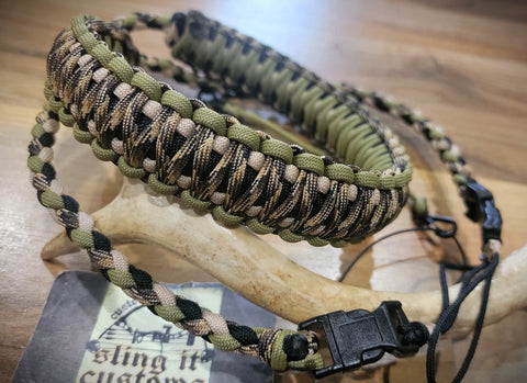 Subalpine Camo - Binocular Lanyard - Double Cobra Weave