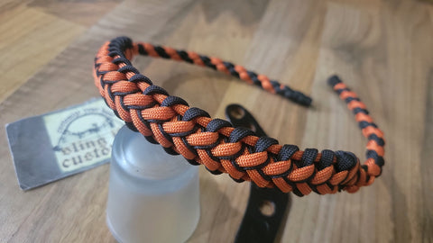 Premade Bow Wrist Sling - Widowmaker Weave - Black/Burnt Orange