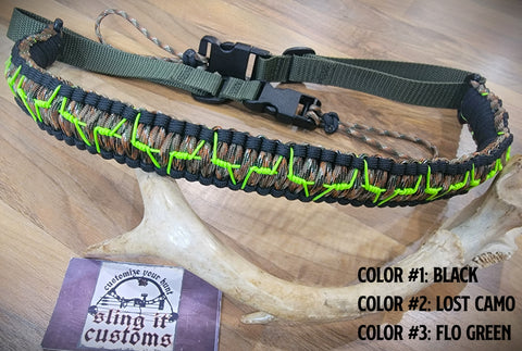 Adjustable Bow Shoulder Sling - Barbed Cobra Weave – SlingIt Customs