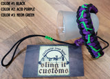 Wrist Lanyard for Thumb Release - Barbed Cobra Weave