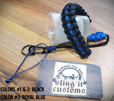 Wrist Lanyard for Thumb Release - Cobra with Backbone Weave