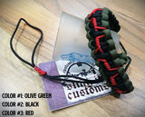 Wrist Lanyard for Thumb Release - Barbed Cobra Weave