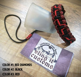 Wrist Lanyard for Thumb Release - Barbed Cobra Weave