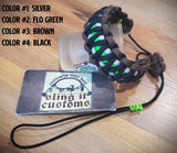 Wrist Lanyard for Thumb Release - Double Cobra Weave