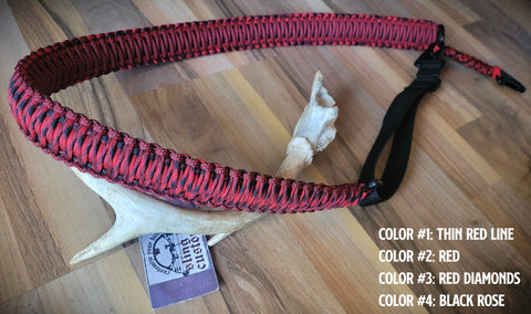 Red & Black QD Handmade Tactical 2 Point Paracord Gun Rifle Sling Pull Red & Black QD Handmade Tactical 2 Point Paracord Gun Rifle Sling Pull