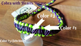 Bow Wrist Sling - Cobra with Hearts Weave